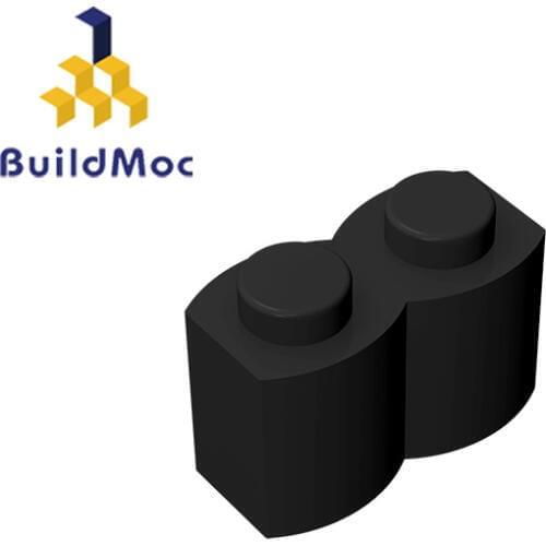 BuildMOC 30136 Brick Modified 1 x 2 Log For Building Blocks Parts DIY LOGO Educational Creative gift