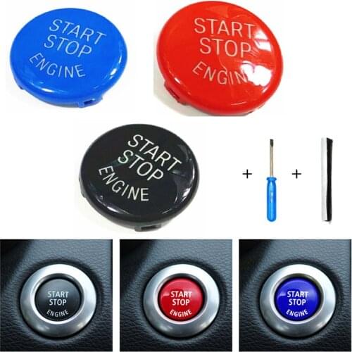 Start Stop Engine Button Replace Cover for BMW X1 X5 E70 X6 E71 Z4 E89 3 5 Series E90 E91 E60 Key Decor Ring Trim Cap Switch New