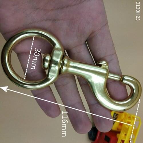 For 30mm Width Webbing 4pcs 100% Copper Heavy Swivel Clips Snap Hook Trigger Style Shoulder Bag Belts Dog Leashes Accessories