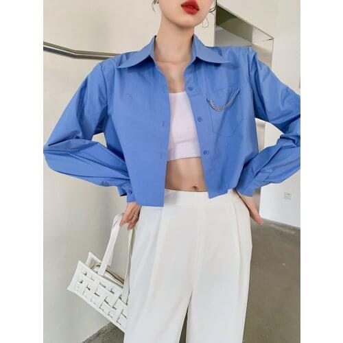 Женские короткие рубашки FALLINGSTAR China At AliExpress