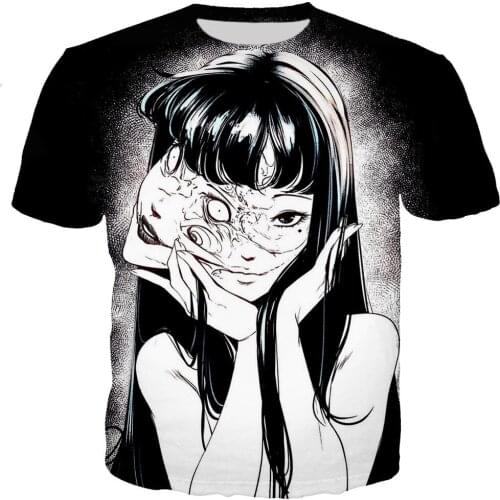 Junji Ito Men women 2021 New Fashion Cool 3D Printed T-shirts Casual Style Streetwear Tops Dropshipping