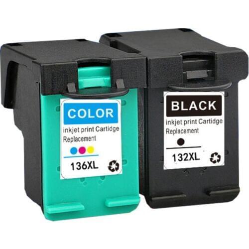 2 PK Compatible Ink Cartridge 132XL 136XL 132 For HP Photosmart 2573 C3183 1513 Officejet 6213 5443 D4163 Printer