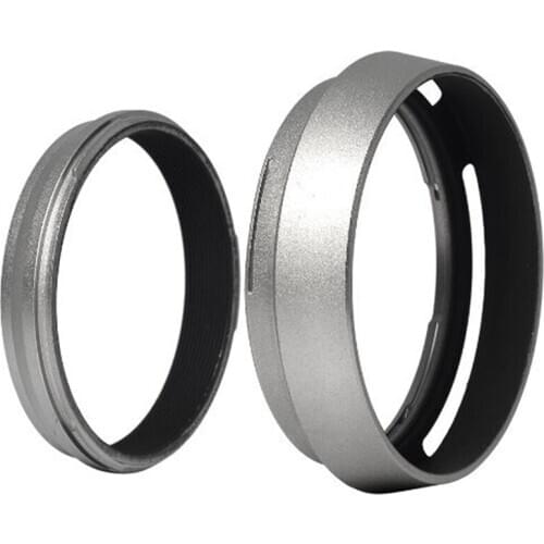 Filter Adapter Ring + Aluminum metal Lens Hood for Fujifilm Fuji FinePix X100 Replace LH-X100 LF91