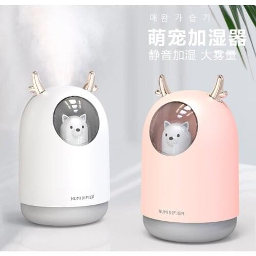 Mini essential diffuser air humidifier cold cool mist maker with LED night light for home office