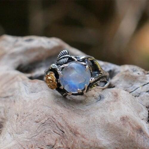 Fashion Luxury Branch Winding Design Blue Crystal Ring Silver Color Finger Rings Womens Accessories Gifts