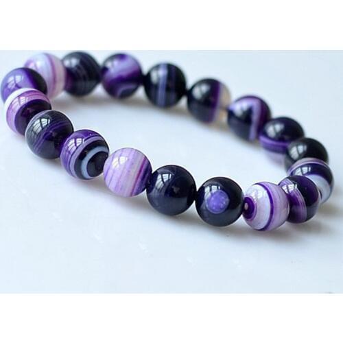 Fashion Purple Crystal Bracelets for Women Buddha beads Bangle Ethnic Accessories Men Bracelet Valentines Day Gift