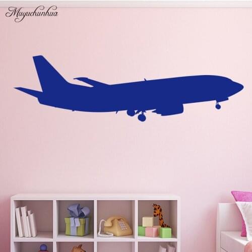 Muyuchunhua Combat Aircraft Wall Art Stickers for Kids Room Living Room Vinyl Waterptoof Background Wall Decal Home Decoration