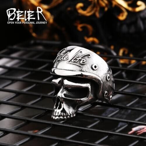Gothic Skull Pendants for Men Stainless Steel Skeleton Punk Male Jewels BR8-722