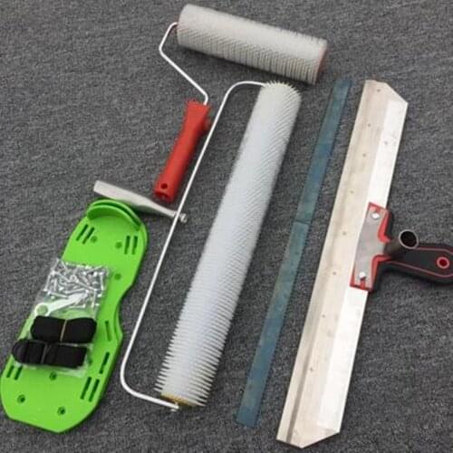 Cement Self-leveling Kit Epoxy Floor Paint Roller Blade Spike Construction Tool
