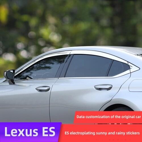 For Lexus ES Sunny and Rainy Block Stickers ES200 ES260 ES300h 2018 2019 2020 Car Window Rain Eyebrow Decorative Dtrip Modified