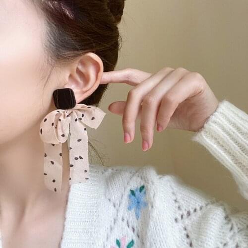 2020 New Trendy Womens Earrings Lovely Bowknot Dangle Drop Earring For Women Girl Brides Wedding Party Jewelry Gifts Wholesale