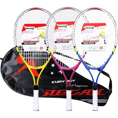 REGAIL 1 Pcs Only Teenagers Tennis Racket Aluminium Alloy Frame with Firm Nylon Wire Perfect for Chindren Tennis Training