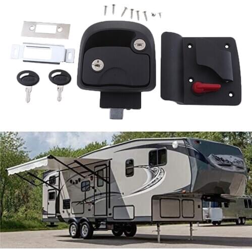 RV Entry Door Lock Push-Type Door Locks R3 Mechanical Door Lock for Camper RV Caravan Boat Motorhome Accessories
