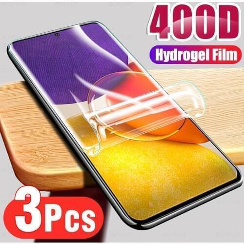 Sansung galaxy quantum 2 hydrogel film 3pcs for samsung galaxy quantum 2 quantum2 front back screen protect camera film not gla