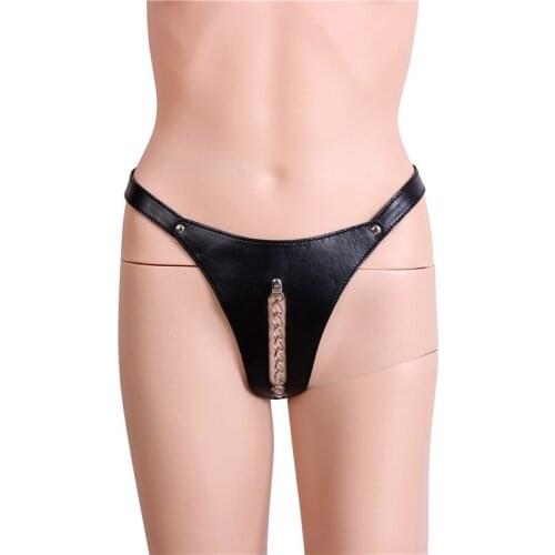 Sexy Underwear Erotic Latex Panties Sex Toy Zipper Crotch Bikini Briefs Underwear Patent Leather PU Leather Shorts Girls Thong