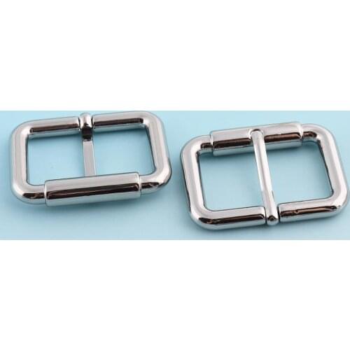 Silver Adjuster Release Belt Buckles with Prong Strap Slider Fastener 30mm Rectangle Adjust Leather Craft Belts Strap Hardware
