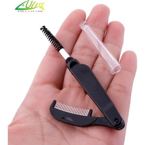 FULLIFISH 2 In 1 Foldable Metal Comb And Nylon Dubbing Brush Teasing Out Feather Fiber Dubbed Legs Wings Bodies Fly Tying Tools
