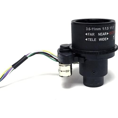 SMTSEC IP Camera lens D14mm 3.6-11mm motorized Zoom/Focus/IRIS lens high resolution 4K 8MP Lens F1.5 1/1.8" HFOV 110.3~45.6
