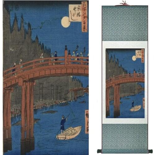 Old fashion painting landscape art painting Chinese traditional art painting China ink painting20190817008