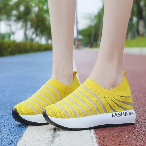 Woven Breathable Elastic Casual Shoes Women 2021 New Student Mesh Shoes Versatile Comfortable Cool single Shoes Wholesale