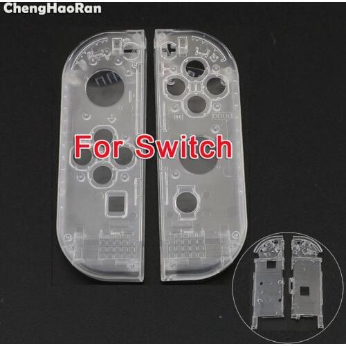ChengHaoRan Housing Shell Case Cover for Nintendo Switch NS NX Controller Joy-Con Transparent Protection Cases with L R Button