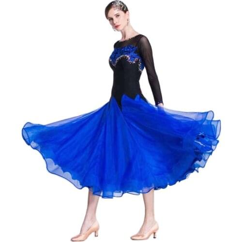 M-1886 New modern practice costumes national standard ballroom dancing womens practice dress waltz conjoined practice dress