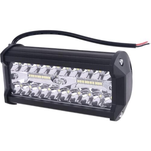 1Pc 7" 100W LED Work Light Long Bar Flood Spot Beam Waterproof Offroad 4WD Driving Fog Lamp Vehicle Modified Roof Light Dropship