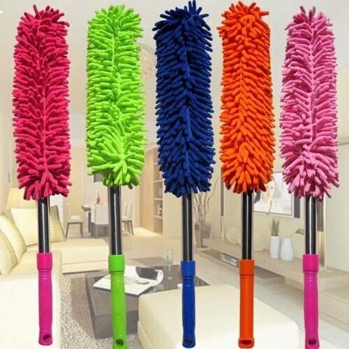 1Pcs Random Colors 57cm Extra Long Flexible Car Wash Brush Microfiber Noodle Chenille Alloy Wheel Cleaner Cleaning Tool