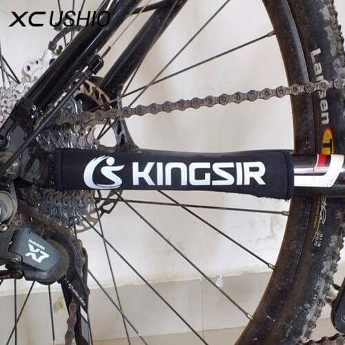 1 Piece Bike Stay Chain Bicycle Chain Care Cycling Chain Protector Cloth Bicycle Chain Cover Tape Wrap 11x21.5 cm Black