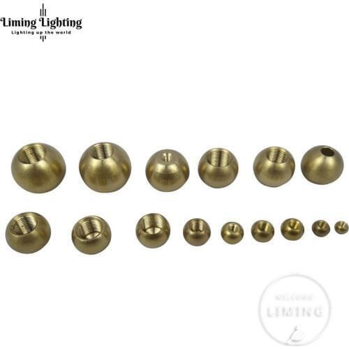 10pcs Pure Copper M12 Within Tooth Ceiling M10 M8 M6 M5 M3 Round Brass female ball head Nut Parts Lamps Lanterns Parts DIy Screw