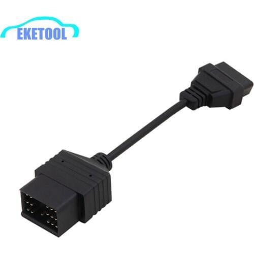 10pcs/Lot Car Diagnostic DLC Lead OBD2 Cable For Toyota 17Pin to OBDII 16Pin Female OBD Extension Converter 17 Pin For Toyota