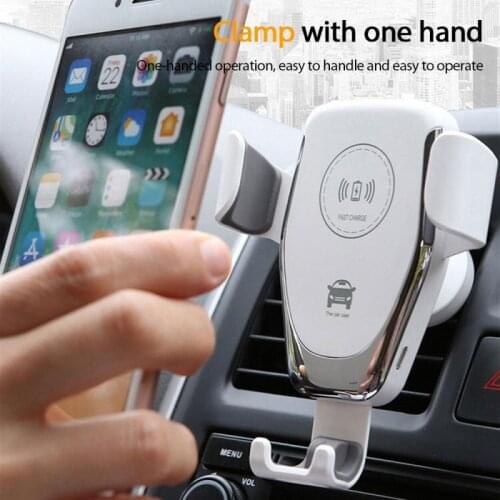 10W Anti-shock car Wireless charging Fast Qi 360 ° Rotatable Air Outlet Holder Hand-free Phone GPS support bracket accessories