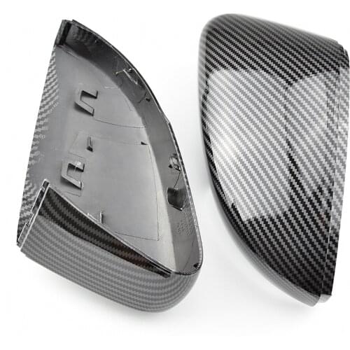 2 pieces for Volkswagen Polo MK5 6R 6C with indicator ABS side mirror cover replacement cover shell trim carbon fiber