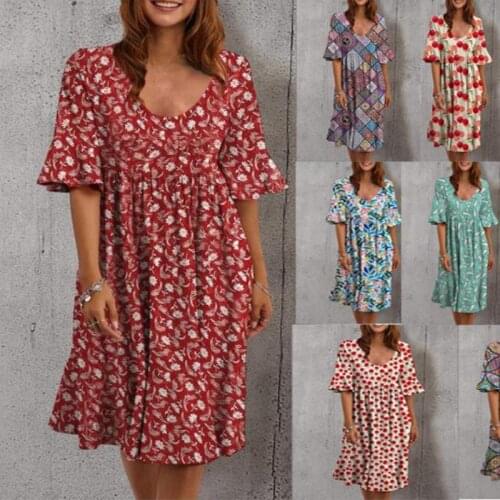 2021 Plus Size Summer Dress Women Beach Ladies Dresses