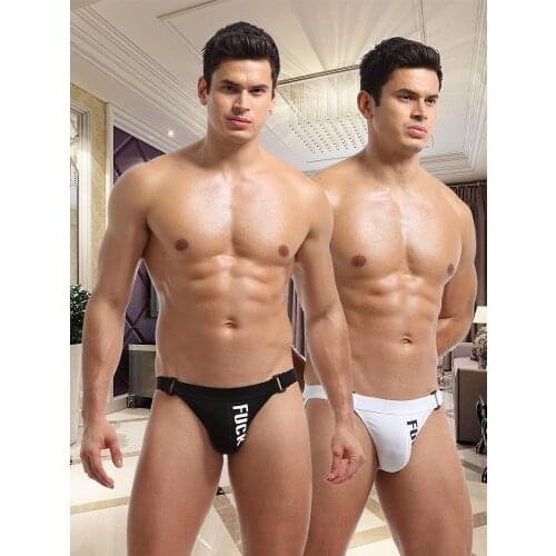 3Pcs Men cotton Jock strap Underwear G-Strings Thongs Sexy Gay Penis pouch bikini buttocks Hollow thong jockstrap men underwear