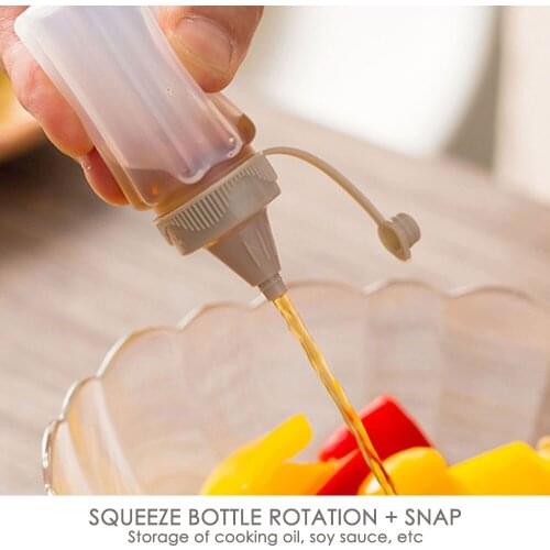 4pcs/Set Plastic Salad Mustard Kitchen Accessories Dressing Squeeze Convenience Silicone Bottle Condiment Decoration Tools