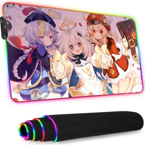 Anime Tattoo Genshin Impact Mat Led Mousepad Rgb Magic BattleTiger Gaming Company bj alex Longteng Dedales Gamer Luminous Rug