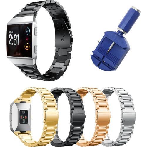 Stainless Steel Link Bracelet for Fitbit Ionic Band Strap Metal Wristband for Fitbit Ionic Smart Watch Band Bracelet with Tool