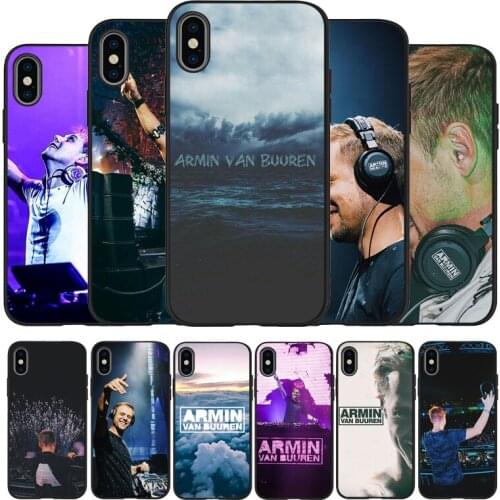 Armin van Buuren black Silicone Phone Case For iPhone 12 XR XS Max 5 5S SE 2020 6 6S PLUS 7 8 X 11Pro Max 11 Cover