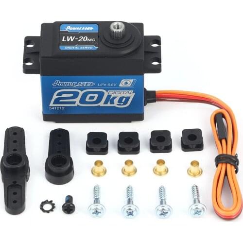 LW-20MG 65g 6.6V Digital Metal Gear Servo Waterproof 20kg Servo for RC 1/10 1/8 Off-road Car Buggy Truck