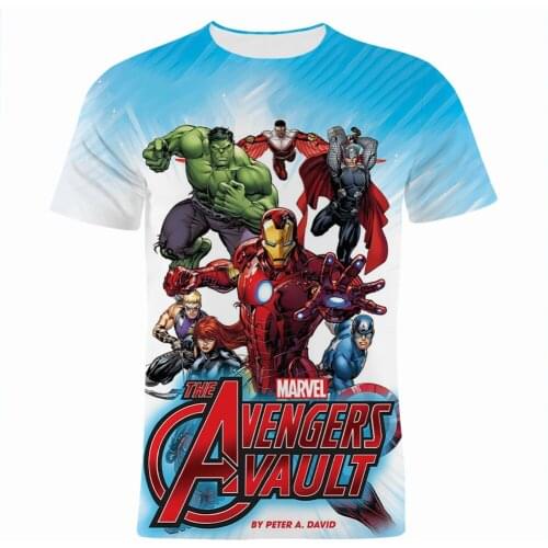The Avengers Marvel 3D Print Men T-shirt Summer Short Sleeve Casual Women Clothing Streetwear Boy Girl Kids Tee Shirts