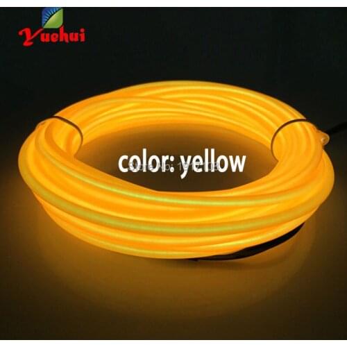 DC5V Flexible Neon Light Glow 3.2mm 5M EL Wire Rope tape Cable Strip Neon Light With Toys/Craft Clothing Wedding Decoration