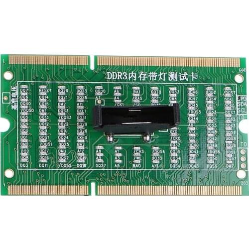 DDR3 Memory Slot Tester Card with LED Light for Laptop Motherboard Notebook