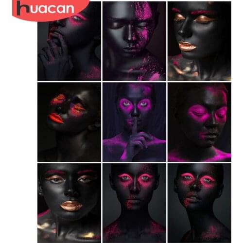 HUACAN Paint By Numbers Women Figure Acrylic Unique Gift Hand Painted On Canvas Wall Art Picture By Numbers Girl For Living Room