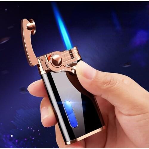 Creative Personality Rocker Straight Into The Lighter Inflatable Windproof Gift Lighter Gadgets for Men Smoking Accessories