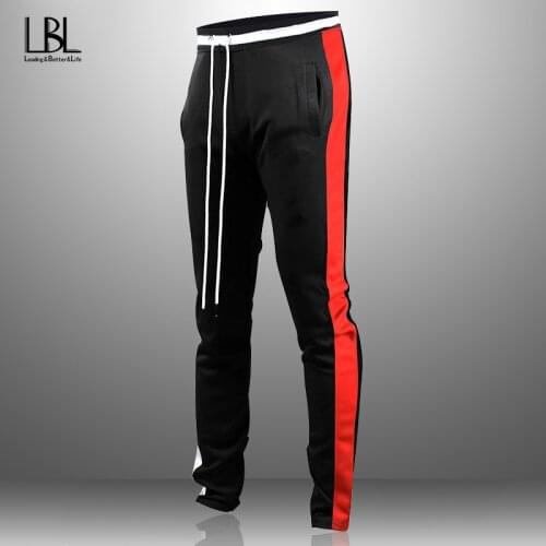Mens Joggers Casual Pants Fitness Men Sportswear Tracksuit Bottoms Skinny Sweatpants Trousers Black Gyms Jogger Track Pants New