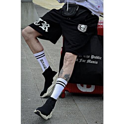 2021 Summer Mens Shorts Korean Fashion Streetwear crossfit Printing Shorts Men Casual Clothing Elastic Waist Sweat Shorts Man