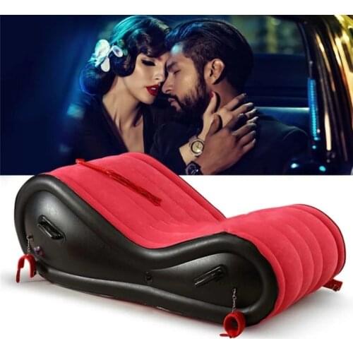 Modern Inflatable Air Sofa for Adult Couple Love Game Chair with 4 Handcuffs Beach Garden Outdoor Furniture Foldable Couch