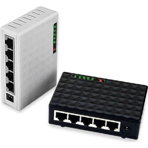 Mini 5-Port Desktop Gigabit Switch / Fast Ethernet Network Switch LAN Network Switch Adapter US EU Plug for IP Camera