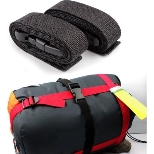 2Pcs Nylon Practical Adjustable Travel Camping Baggage Luggage Tent Bind Band Belt Strap Bind Luggage Tent Moisture Proof Mat